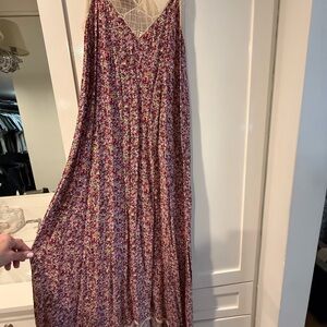 Zadig & Voltaire Floral Maxi Dress - Purple and Cream